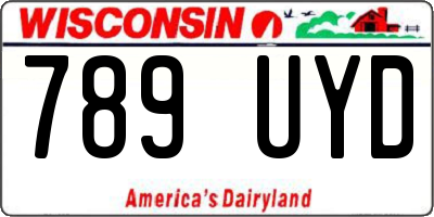 WI license plate 789UYD