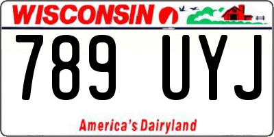 WI license plate 789UYJ