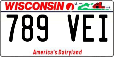 WI license plate 789VEI