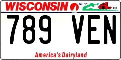 WI license plate 789VEN
