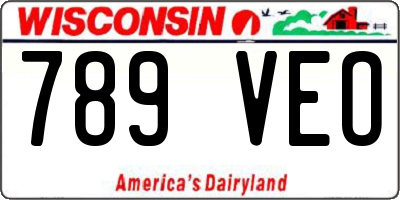 WI license plate 789VEO