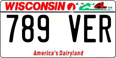 WI license plate 789VER
