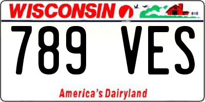 WI license plate 789VES