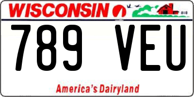 WI license plate 789VEU