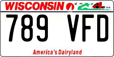 WI license plate 789VFD
