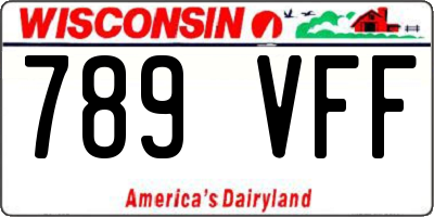 WI license plate 789VFF