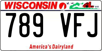 WI license plate 789VFJ