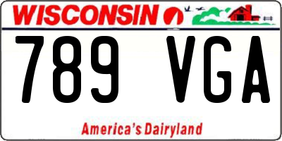 WI license plate 789VGA