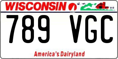 WI license plate 789VGC