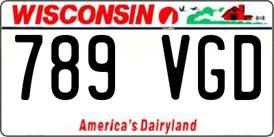 WI license plate 789VGD