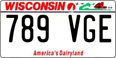 WI license plate 789VGE