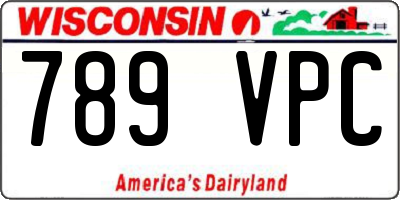 WI license plate 789VPC