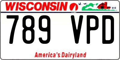 WI license plate 789VPD