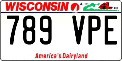 WI license plate 789VPE