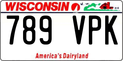 WI license plate 789VPK