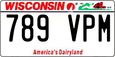 WI license plate 789VPM