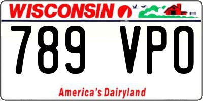 WI license plate 789VPO