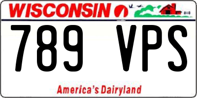 WI license plate 789VPS