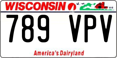 WI license plate 789VPV