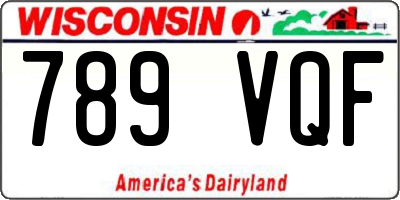 WI license plate 789VQF