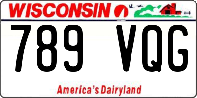 WI license plate 789VQG