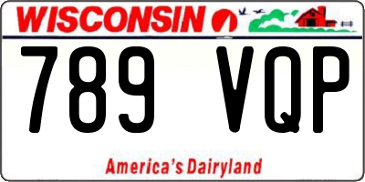 WI license plate 789VQP