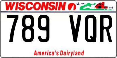 WI license plate 789VQR