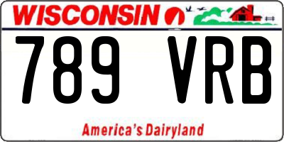 WI license plate 789VRB