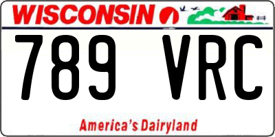 WI license plate 789VRC