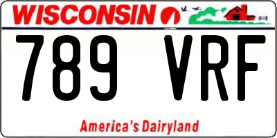 WI license plate 789VRF