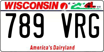 WI license plate 789VRG