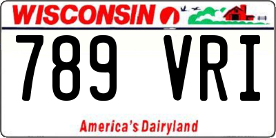 WI license plate 789VRI