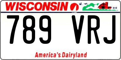 WI license plate 789VRJ