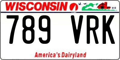 WI license plate 789VRK