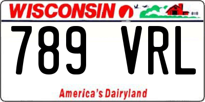 WI license plate 789VRL