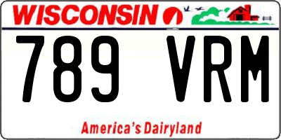 WI license plate 789VRM