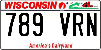 WI license plate 789VRN
