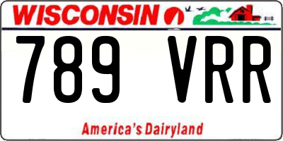 WI license plate 789VRR