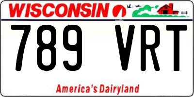 WI license plate 789VRT