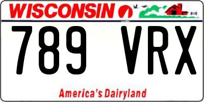 WI license plate 789VRX
