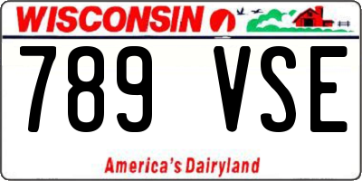 WI license plate 789VSE