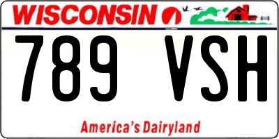 WI license plate 789VSH