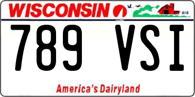 WI license plate 789VSI