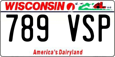 WI license plate 789VSP