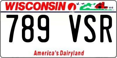 WI license plate 789VSR