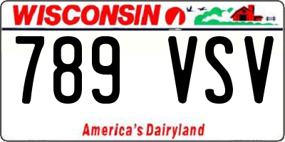 WI license plate 789VSV