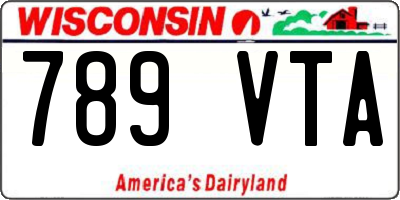 WI license plate 789VTA