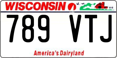 WI license plate 789VTJ