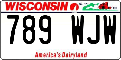 WI license plate 789WJW