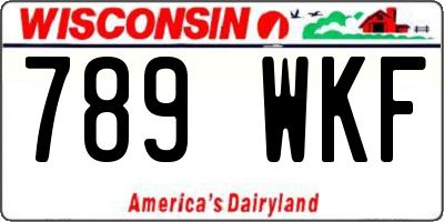 WI license plate 789WKF
